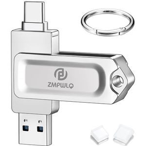 USB-stick - 256 GB - Dual USB Flash Drive - Voor iPhone 15 en iPhone 16 - USB 3.0 & Type C