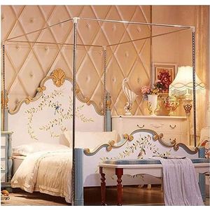 Vier Hoek Bed Klamboes Beugel, Roestvrij Staal Luifel Poles Bed Luifel Frame, Klamboe Beugel, Bed Gordijn Luifel Netting Bed Frame Post Voor Metalen Bed Hout Bed Slaapkamer Decor