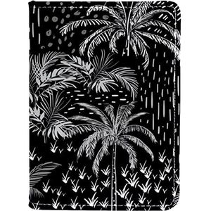 Paspoorthouder voor dames en heren, reispaspoort portemonnee paspoort cover reisdocumenten organisator kokosnoot hout zwart mooi, Meerkleurig, 10x14cm/4x5.5 in