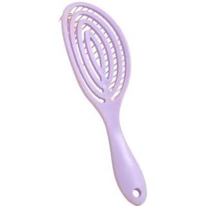 Massage Haar Kam Salon Nat Haar Borstel Vrouwen Kappers Styling Haar Gereedschap Anti Ontwarren Haarborstel Nat Droog Dual Purpose Kam (Paars A)