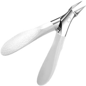 Ergonomische roestvrijstalen teennageltrimmer, ingegroeide nagels, dode huidverwijderaar voor dikke nagels en eelt