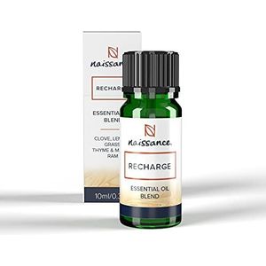 Naissance Recharge Therapeutische BIO Essentiële Olie om Spierpijn te Verlichten 10ml - Natuurlijke Ontspanning Aromatherapie Stimulerende Olie met Citroengras, Lruidnagel, Tijm & Marjolein