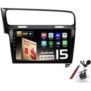Android 15 Autoradio Sat Navi voor VW G-olf 7(2011-2021) 9 Inch Touchscreen Multimedia Speler met Draadloze Carplay GPS Navigatie FM RDS Bluetooth 5G-WiFi SWC DSP,M120s