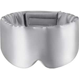 2 stuks moerbeizijde slaapmasker voor vrouwen man oogbedekking zacht slapen met verstelbare bandhulp voor slaap (grijs)