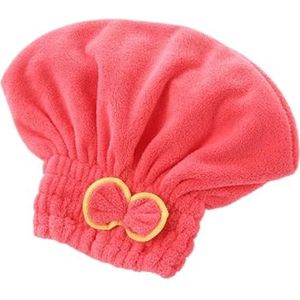 QAUUCP Leuke strik haardroogkap super absorberende sneldrogende douchemuts voor vrouwen voor thuis badkamer haardrogende handdoek haardroogkap (watermeloen rood)