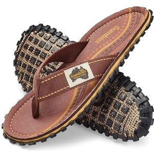 Gumbies Islander Teenslippers voor dames en heren, met superzachte katoenen teenslippers en duurzame gerecyclede rubberen zool, gegarandeerd comfort, Aboriginal, 38.5 EU