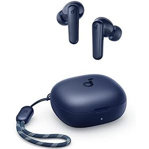 soundcore by Anker P20i True Wireless Earbuds, draadloze bluetooth-hoofdtelefoon, 10 mm driver, bluetooth 5.3, aanpasbare EQ, 30 uur speeltijd, IPX5 waterdicht, 2 micros met AI (blauw) (gereviseerd)