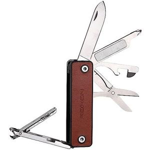 ROXON M4 10 in 1 Draagbare Multi-Tool Nagelknipper met Leer, Multifunctioneel Gereedschap met Veiligheidsslot Klein Mes, Schaar, Vijl, Flesopener, Schroevendraaier