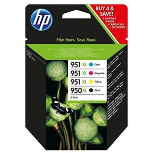 HP 950XL High Yield Black/951XL High Yield Cyan/Magenta/Yellow 4-pack Original Ink Cartridges inktcartridge 4 stuk(s) Origineel Hoog (XL) rendement Zwart, Cyaan, Magenta, Geel
