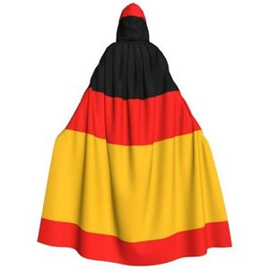 WURTON Duitsland Vlag Print Hooded Mantel Unisex Volwassen Mantel Halloween Kerst Hooded Cape Voor Vrouwen Mannen
