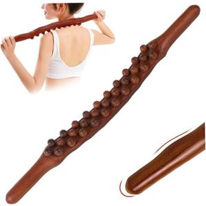 Massage Stick Hout Therapie Massage Gereedschap 31 Kralen Roller Stick 23 ''Guasha Houten Roller Lymfedrainage Massager Spierpijnverlichting