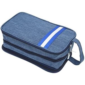 Toilettas opbergtas, verticale zak vuilafstotende make-uptas in 2 kleuren voor oorbellen voor kettingen(Blauw)