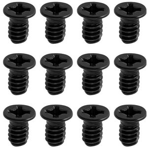 ECSiNG 100 stuks zwarte schroef met verzonken kop, platte kruiskop, 3,5 x 6 mm, geschikt voor 3,5 inch computer, pc harde schijven (UNC 6-32)