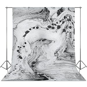 Abstracte zwart-wit marmeren fotografie achtergrond doek professionele fotoshoot achtergrond gordijn voor videostudio 142 cm x 248 cm