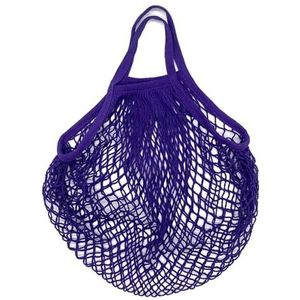 MZPOZB Draagbare Katoenen Mesh Tas Herbruikbare Mesh Opbergzakken Draagbare Katoen Mesh Boodschappentassen Voor Fruit Groente Opslag Boodschappentas Tote Bag Mesh Tassen, Paars, Eén maat