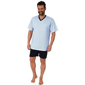 NORMANN-Wäschefabrik Heren korte mouwen pyjama Shorty pyjama V-hals - ook in grote maten - 122 105 90 620, marineblauw, 50