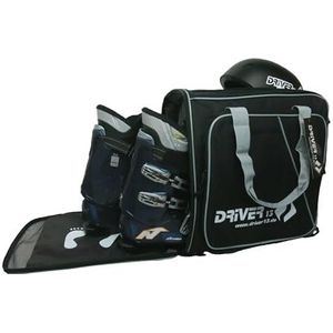 Driver13 ® Skischoen rugzak met helm compartiment + skihorloge rugzak met helm compartiment voor harde + snowboard laars + inliner + laarzentas zwart-grijs