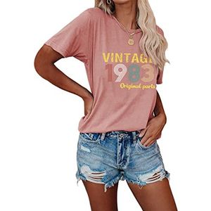 Vintage T-shirts 1983 dames 40e verjaardag T-shirts zomer landhuis cadeau kleding, iPad Pro 11.1, M