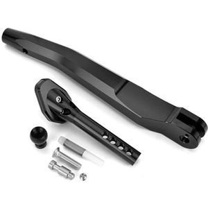 CNC Aluminium Motorfiets Kickstand Voet Zijstandaard Uitbreiding Ondersteuning Compatibel Met RS660 2021-2023(Black)