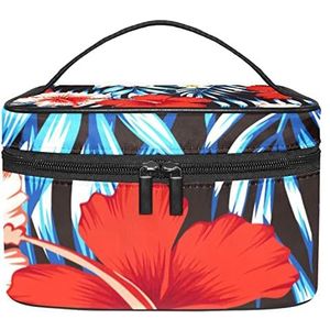 Bloem make-up organizer tas, reismake-up tas organizer case draagbare cosmetische tas voor vrouwen en meisjes toiletartikelen, Meerkleurig, 22.5x15x13.8cm/8.9x5.9x5.4in
