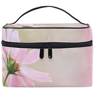 Hengpai Roze bloem cosmetische tas reizen make-up trein gevallen opslag organizer voor vrouwen