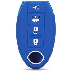 Afstandsbediening Autosleutel Siliconen Hoes Case voor NISSAN Altima Maxima Murano Sentra Versa Titan Leaf Juke Quest Elgrand NV200 Note Tiida-dark blue