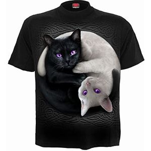 Spiral - Yin Yang Cats - T-shirt met print zwart - zwart - M