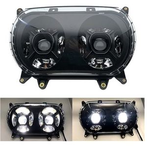 Koplampen Motorfietsen 2021 Nieuwste 124W Dual Led Koplamp Voor Road Glide 2015 2016 2017 2018 2019 2020 Motorfiets Koplamp Vervanging Zwart Koplamp Montage(Black without DRL)