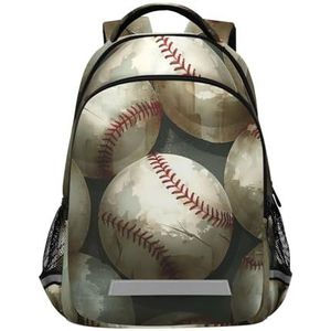 Wzzzsun Sport Art Baseball Ball Rugzak Boekentas Reizen Dagrugzak School Laptop Tas voor Tieners Jongen Meisje Kinderen, Leuke mode, 11.6L X 6.9W X 16.7H inch