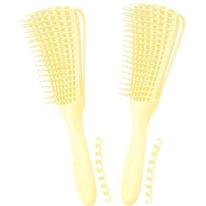 Ontwarrende Borstel voor Afro America/Afrikaans haar getextureerd 3a tot 4c kinky golvend / krullend/krullend/nat/droog/olie/dik/lang haar, knopen ontklitter hoofdhuid massage kam haarontklitter voor