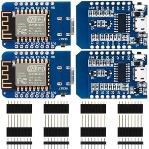 GERUI 4 x 5vD1 5vESP8266 Mini Board NodeMCU WiFi 5vESP8266-12F CH340G WLAN met micro-USB-poort 4 MB Flash Memory