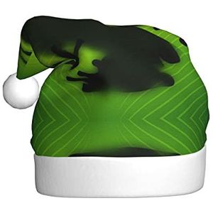 COMAAM Groene Kikker Volwassen Pluche Kerstmuts Kerst Decoratieve Hoed Geschikt Voor Nieuwjaar Feestbenodigdheden