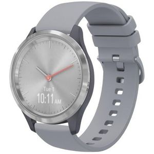 By Qubix - Compatible met Garmin Venu 3s / Vivoactive 4s / Venu 2s / Vivomove 3s / Forerunner 255s - Soft siliconen bandje - Grijs - Compatible Garmin bandje