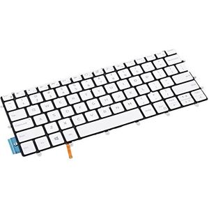 Toetsenbord met achtergrondverlichting voor XPS 13 9370 9380 US wit zwart 0N3NG0 0KPP2C(White)