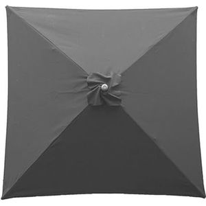 Schaduwzeilen 2 x 2 m outdoor parasol vervangende doek zonder standaard buiten tuin patio banaan paraplu hoes waterdicht zonnescherm luifel zeil schaduw (kleur: grijs)