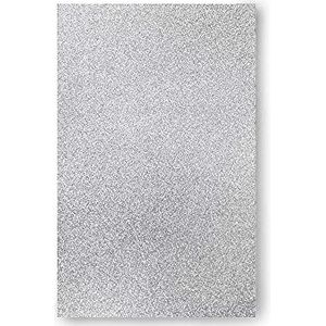 Zilveren glitterkaarten, A4, 250 g/m², 10 vellen, gekleurd papier, karton, sprankelend papier voor kunst, werk, feestdecoratie.