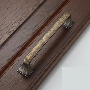 ROBAUN Metalen antieke kledingkast kast trekgrepen retro messing 128 mm keukenlade kast deurgreep meubelknoppen 1 stuk (kleur: 967-128 mm)