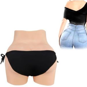 Adima Siliconen Nep Vagina Slipje Heupversterker Verbergen Gaff Boxershorts voor Transgender Crossdress Cosplay Drag Queen,Brown(upgrades)