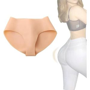 Adima Siliconen heupverbeteraar panty butt lift gewatteerde shaper control driehoek shorts voor cosplay travestie kleding,Tan,one size