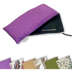 Zaadzak 30 x 15 cm voor magnetron – natuurlijk warmtekussen voor warmte of kou – verlicht pijn en stress – rozemarijn, lavendel en tarwe SACOTERAPIA