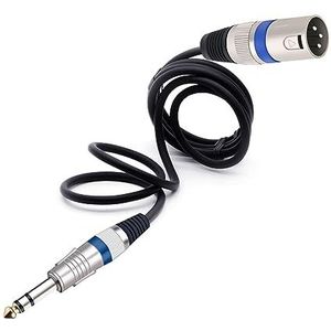 Mic Kabel Stereo Jack 6,35 mm 6,5 mm Mannelijk Op XLR Mannelijke 6,3 mm 1/4 inch naar XLR Microfoon Audio Kabel voor Luidsprekerversterker AMP 1 Stuk (Kleur: Blauw, Maat: 2 m)