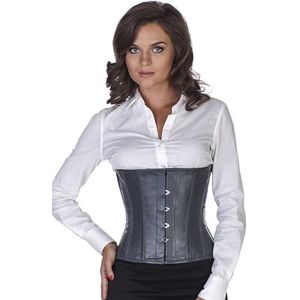 Leren corset grijze taille Korset lw34