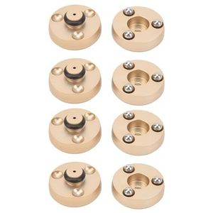 Luidsprekerisolatiebasispads, HiFi-luidsprekerdemperpads, Roestvrijstalen Kogel Om Oxidatie Te Voorkomen, Duurzaam CNC-gefreesd 39x24mm voor Subwoofer (IF4023G Goud)
