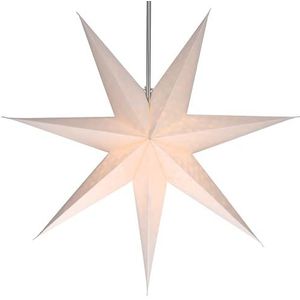 GURU SHOP Opvouwbare advents lichtpapieren ster, kerstster 60 cm - Capella, crème-wit, ster raamdecoratie