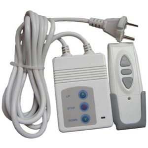 Pesfehhy Afstandsbediening 433 MHz voor projectorscherm, elektrisch gordijn, draadloze afstandsbedieningsschakelaar, ontvanger, EU-stekker