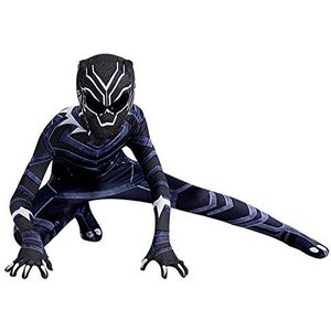 MODRYER Avengers cosplay kostuum Black Panther overall Halloween verkleedkleding bodysuit superhelden onesies kinderen podiumshow kleding rekwisieten (kinder/S/110 cm, zwarte panter)