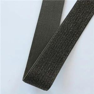 Streep elastische banden 25MM elastisch lint voor hoofddeksels, kleding, tassen, broeken, rubberen banden, doe-het-zelf-naaiaccessoires, 2 meter-zwart zwart-25 mm-2 met