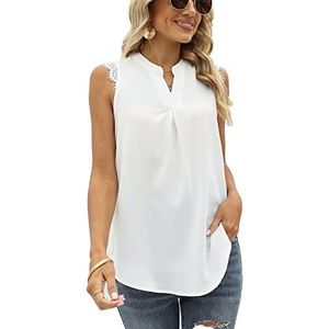 Casual Shirt, Cool Lace Trim Dames Tank Top Comfortabel Zacht voor dagelijks gebruik S