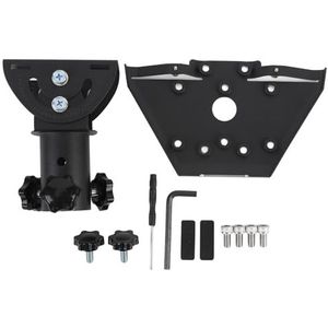 Rechthoekige satellietbevestig buisadapter Zware 360 ​​graden roteerbare 160 graden kantel verstelbare poolmontagekit voor mini -rechthoekige satellietantenne roestvrij staal zwart