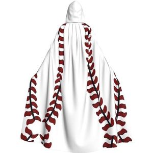 WURTON Baseball Softbal Veters Print Hooded Mantel Unisex Halloween Kerst Hooded Cape Cosplay Kostuum Voor Vrouwen Mannen